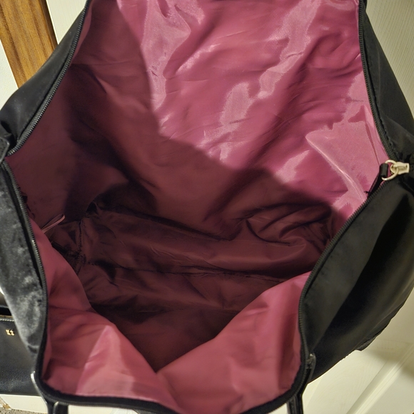 GUC Black Tote Bag with Patent Leather Handles & Metallic Accents - Picture 8 of 14